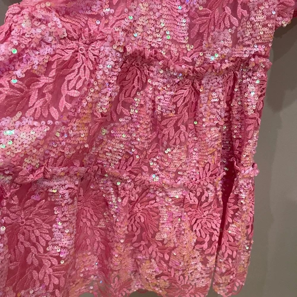 Pink Sequin Mini Dress - Picture 4 of 16